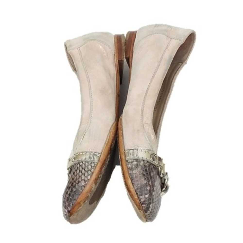 AGL Icon Champagne Silver Snake Flats - image 4