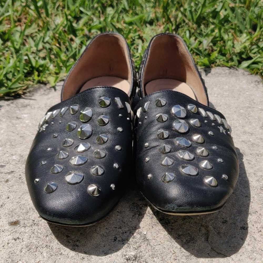 Jimmy Choo D'orsay Studded Black Leather Flats - image 3
