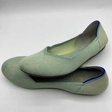 Rothy’s flats in mint green