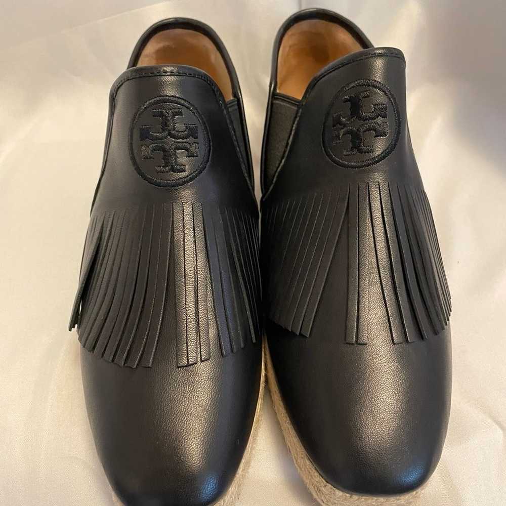 Tory Burch Fringe Leather Espadrille Shoes - image 1