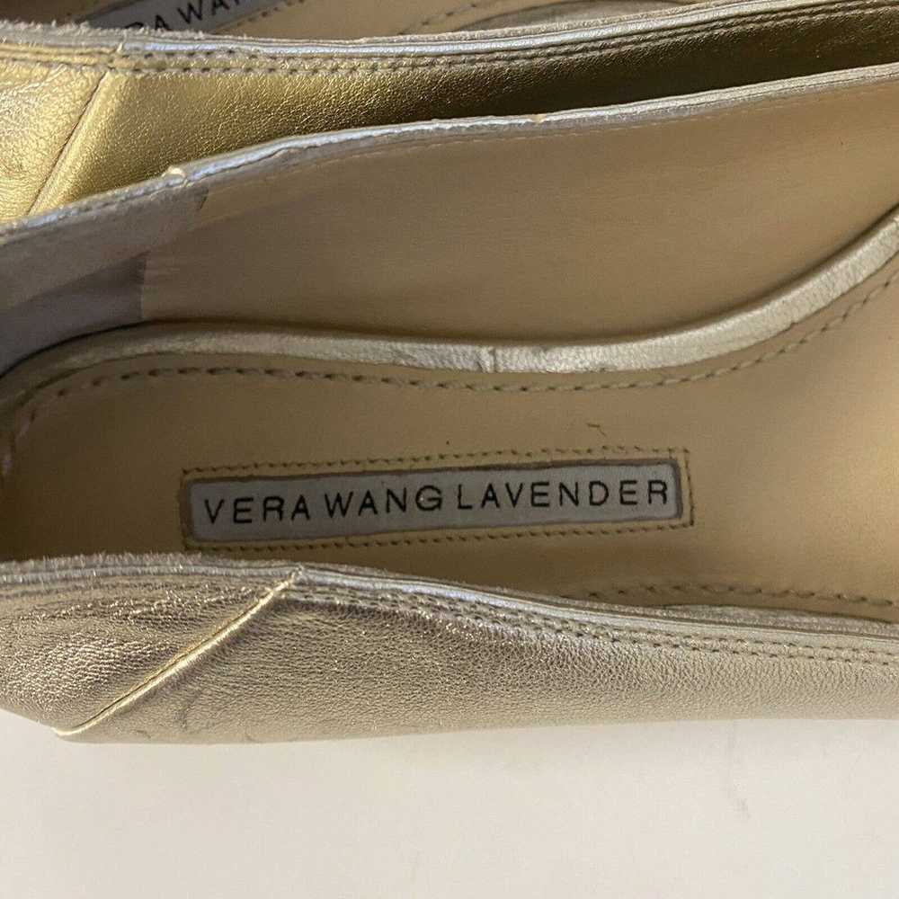 Vera Wang Lavender Gold Ballet Flat Leather Embel… - image 7