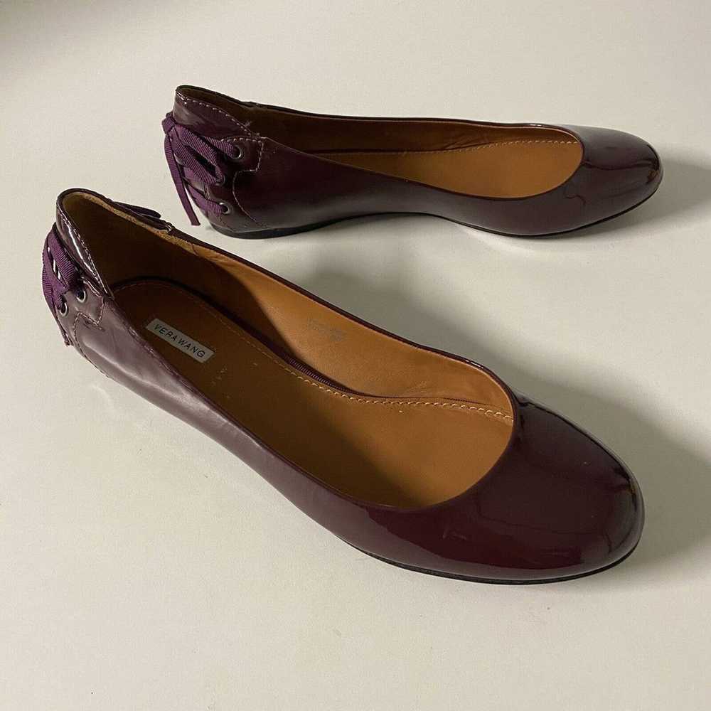 Vera Wang Helen Ballet Flat Patent Leather Lace R… - image 3