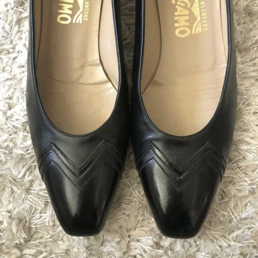 Salvatore Ferragamo Womens Shoes Black Flats Pate… - image 2