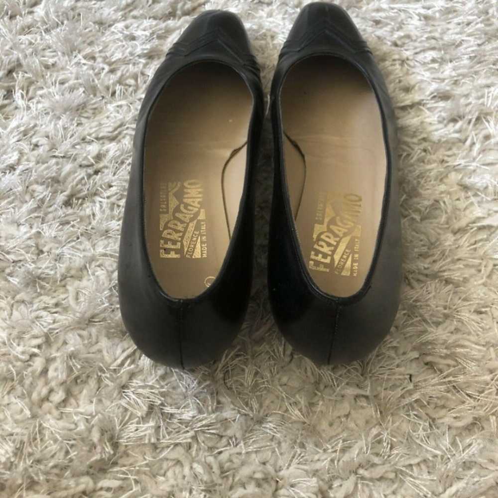 Salvatore Ferragamo Womens Shoes Black Flats Pate… - image 4