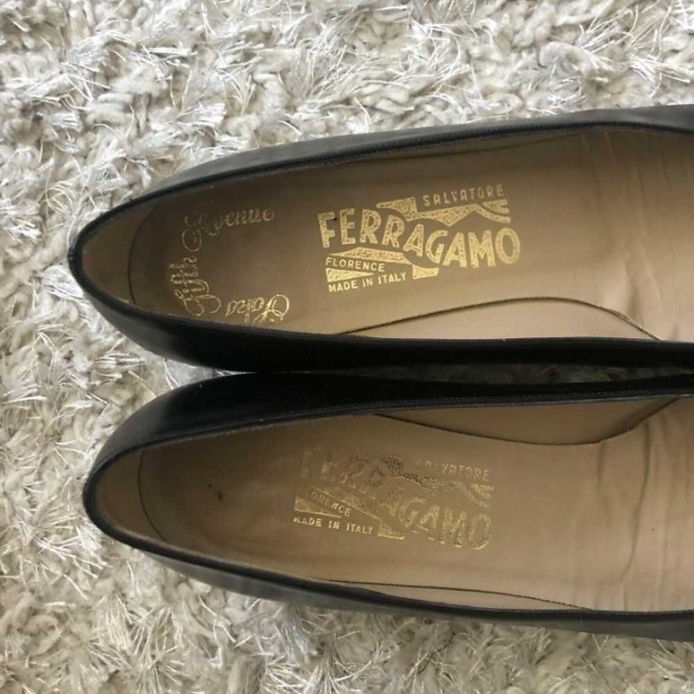 Salvatore Ferragamo Womens Shoes Black Flats Pate… - image 5