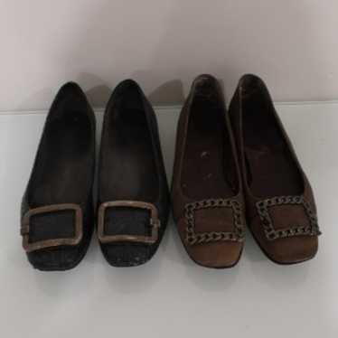 2 pairs Stuart Weitzman Square Flats -6