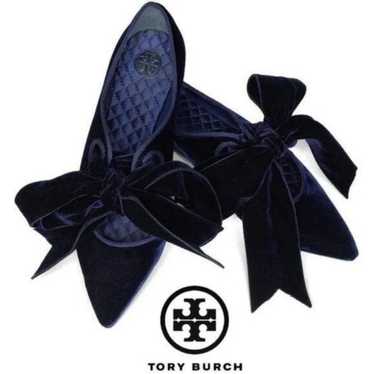 Tory Burch Clara Velvet Bow Flats