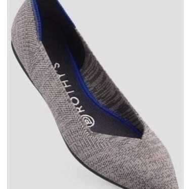 Rothy's Heather Light Gray Taupe Point Flat (9.5)