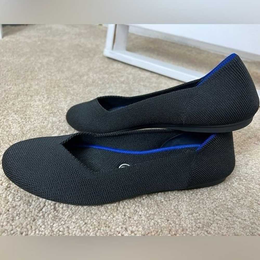 ROTHY'S Classic Black Round Toe with Blue Trim Si… - image 2