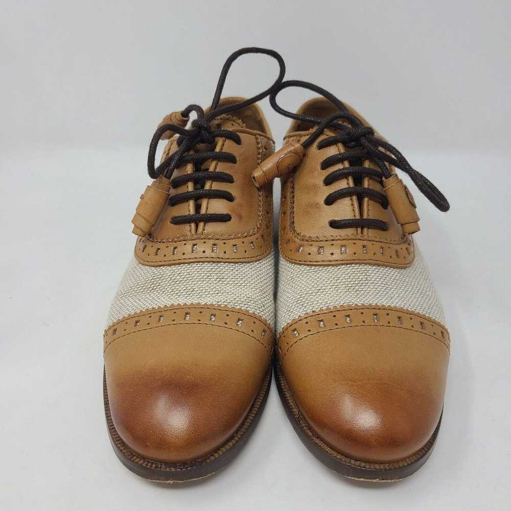 Massimo Dutti Women Lace Up Derby Brown Leather C… - image 2