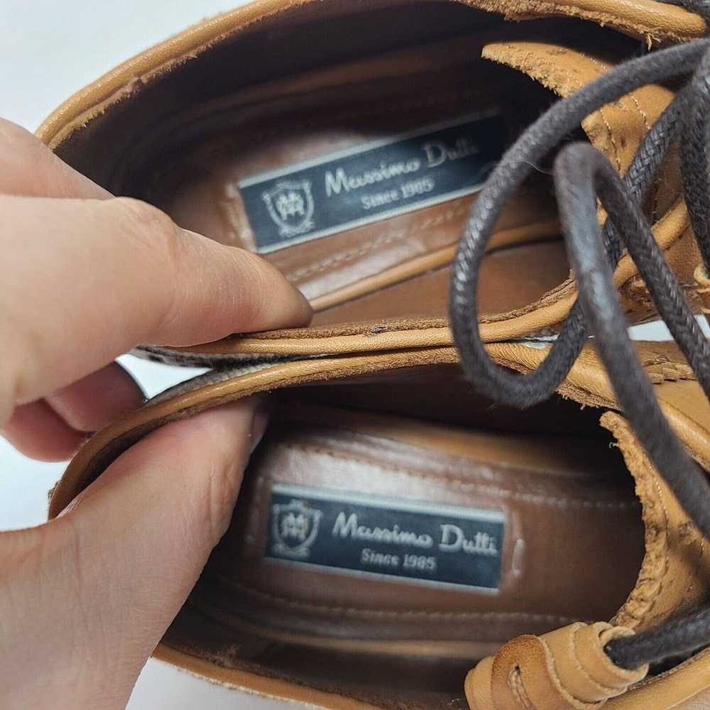 Massimo Dutti Women Lace Up Derby Brown Leather C… - image 7