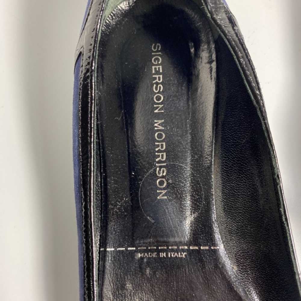 Sigerson Morrison Suede & Patent Leather Tie fron… - image 8
