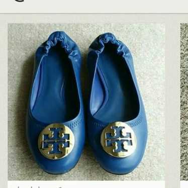 Size 9 Tory Burch blue flats - image 1