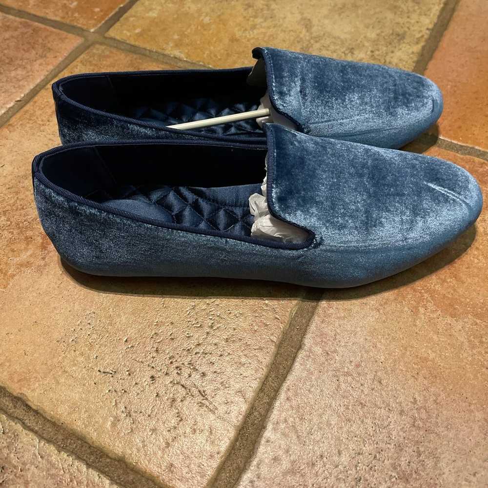 Blue velvet Birdies slip on loafer - image 3