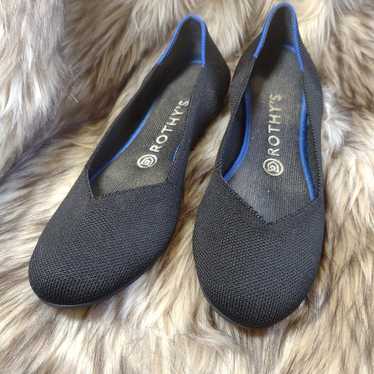 Gorgeous ROTHY'S Black Classic Round Toe Ballet F… - image 1