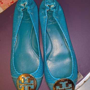 Tory Burch women's teal vintage flats - image 1