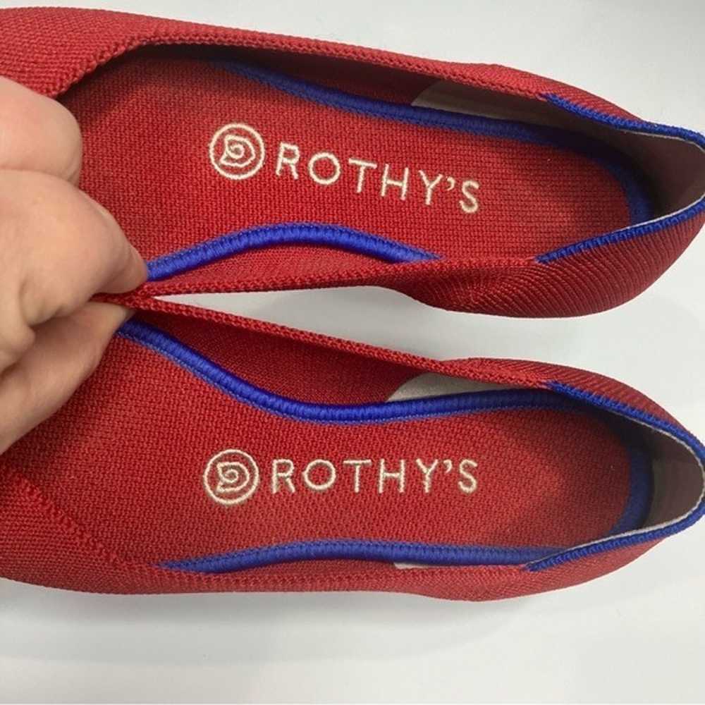Rothy’s The Point Chili red flats size 6.5 - image 4
