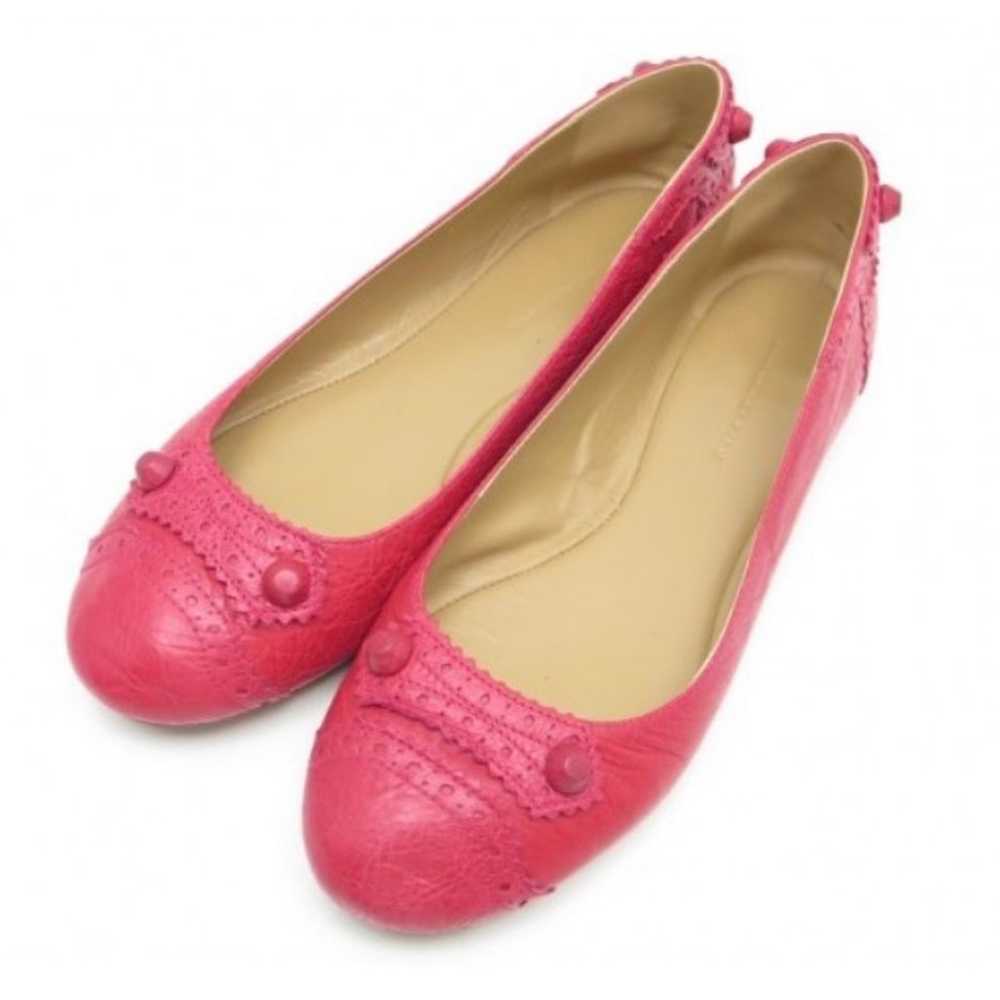 Balenciaga Leather Flats Pink Size 37.5 - image 1