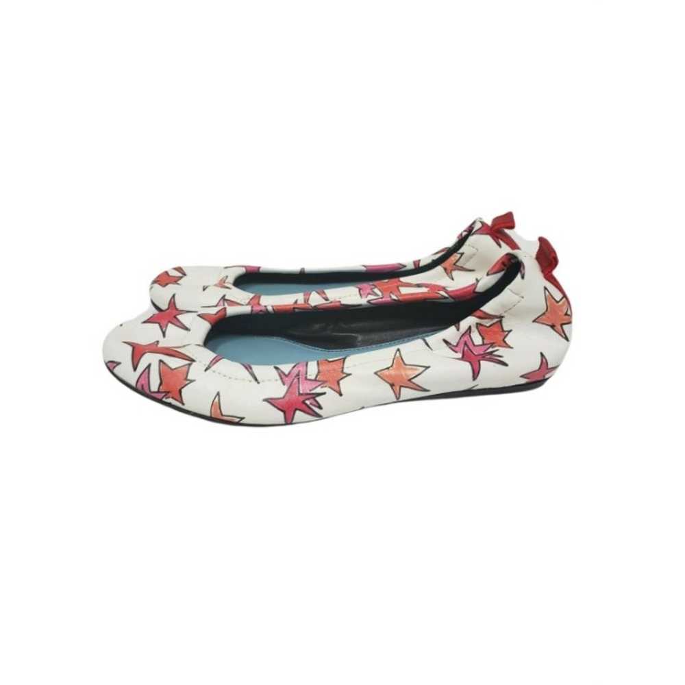 Lanvin  Womens White Red Star Printed Ballet Stre… - image 4