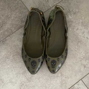 Alexander McQueen Leather Printed Flats