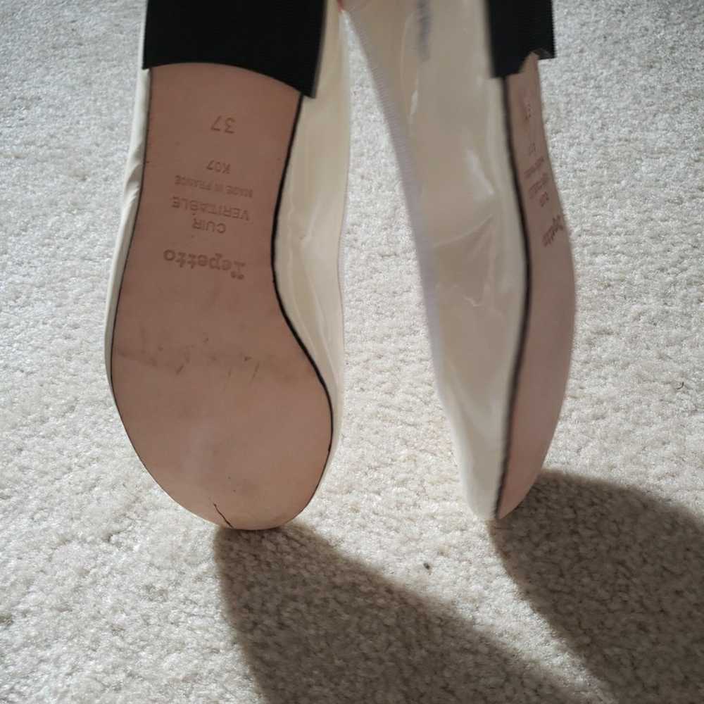 Repetto ivory ballet flats 37 6usa patent leather… - image 8