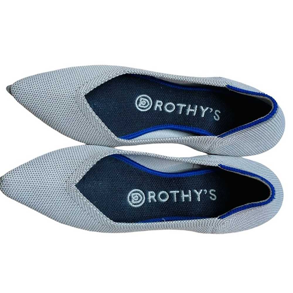 Rothys The Point Grey Flat Shoes Size 5 Womens - image 3