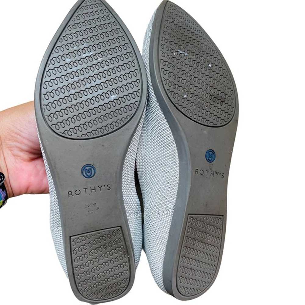 Rothys The Point Grey Flat Shoes Size 5 Womens - image 8