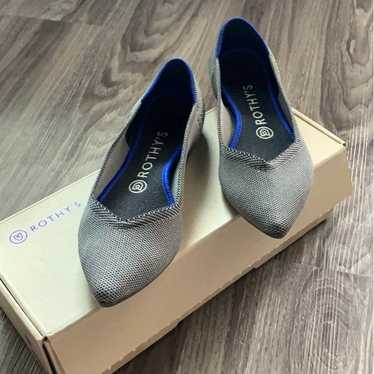 Rothy's grey flats 7.5 store NWOT