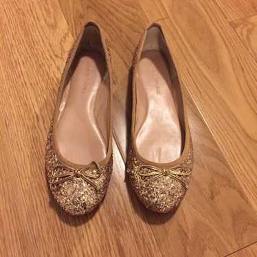 Banana Republic Rose Gold Glitter flats