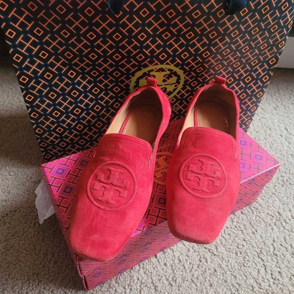 Tory Burch Red Fabric Flats - image 1