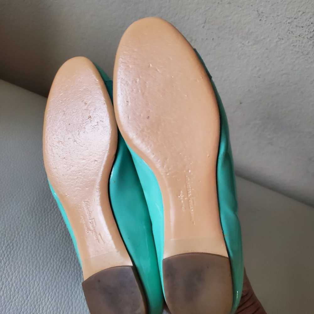 Salvatore ferragamo ballet flat 5B green - image 6