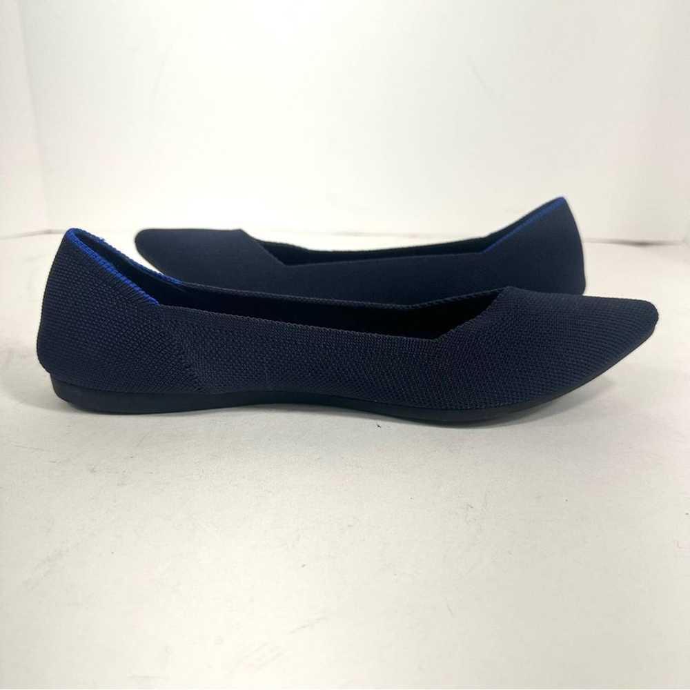 Rothy’s The Point Navy Blue Knit Pointed Toe Flat… - image 6