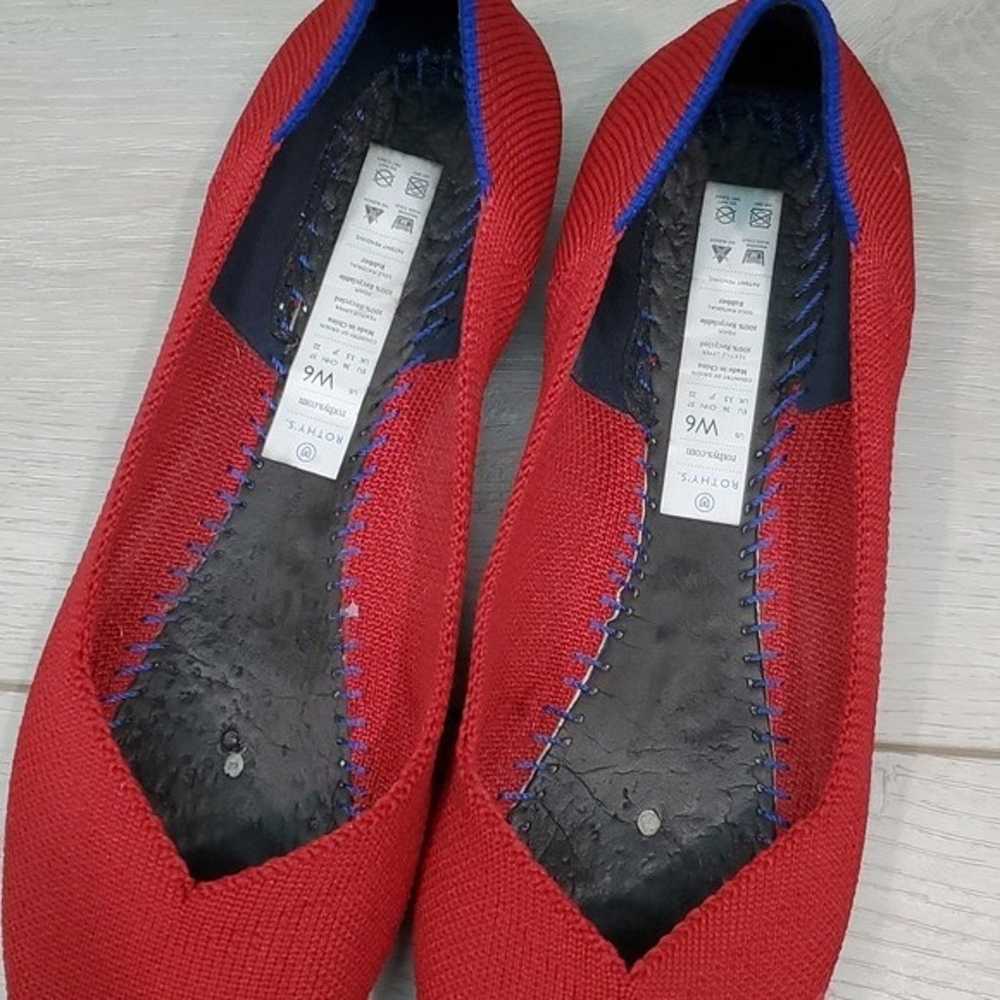 Rothy’s Womens Red The Pointed Chili Toe Flats Lo… - image 12