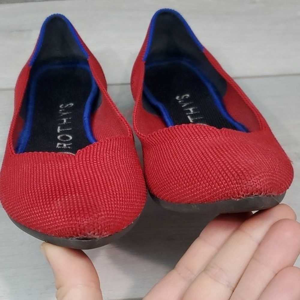 Rothy’s Womens Red The Pointed Chili Toe Flats Lo… - image 2