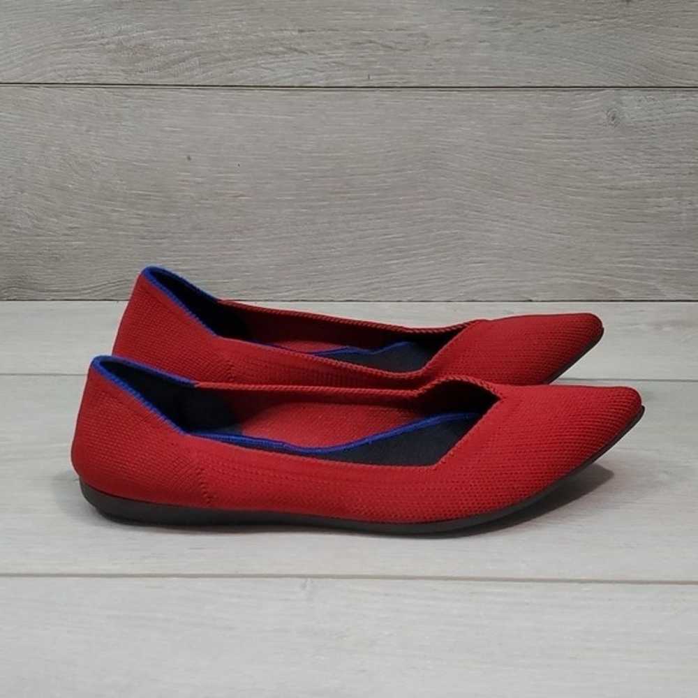 Rothy’s Womens Red The Pointed Chili Toe Flats Lo… - image 3