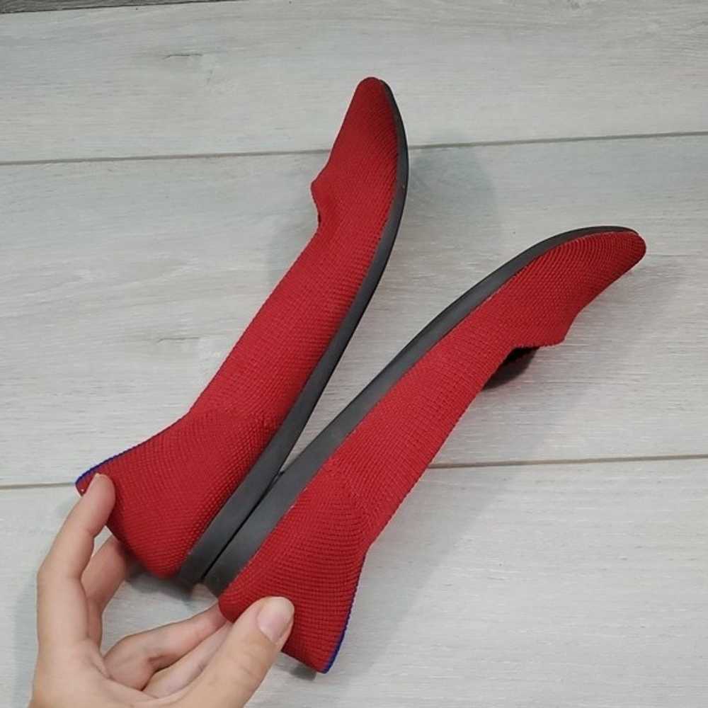 Rothy’s Womens Red The Pointed Chili Toe Flats Lo… - image 6