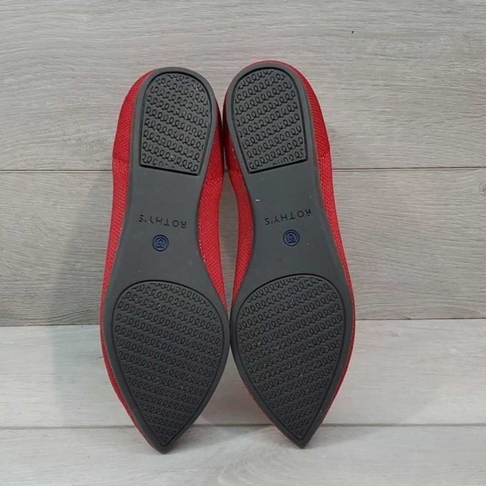 Rothy’s Womens Red The Pointed Chili Toe Flats Lo… - image 8