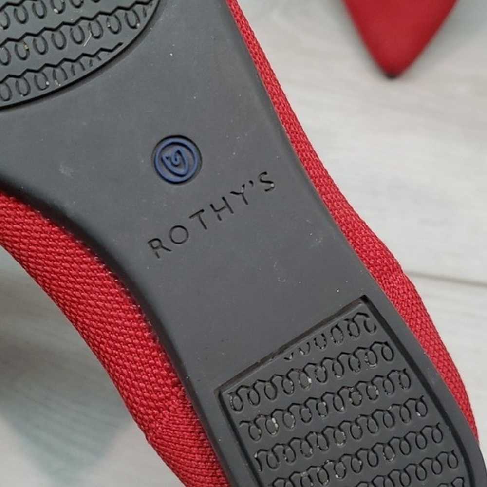 Rothy’s Womens Red The Pointed Chili Toe Flats Lo… - image 9