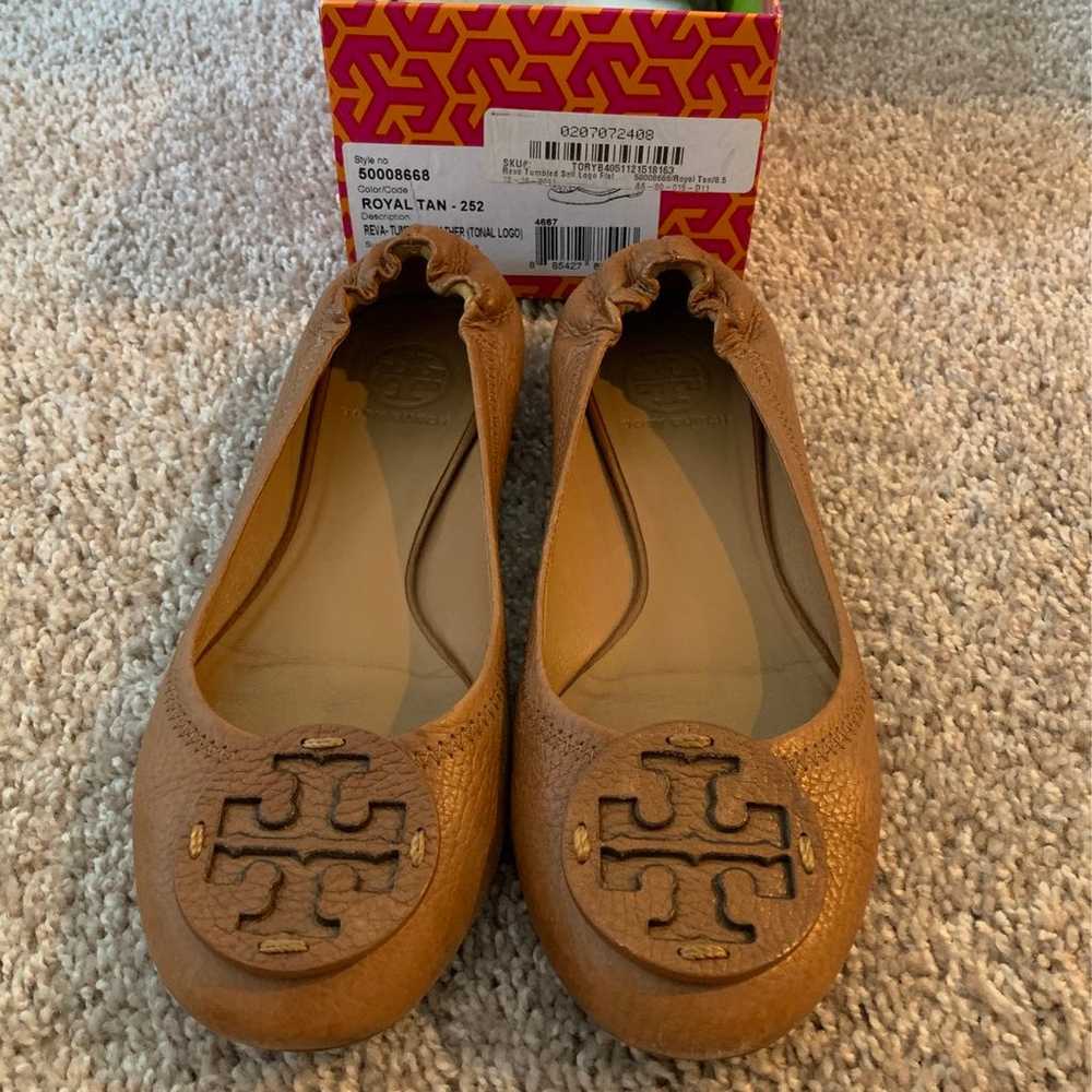 navy tory burch flats