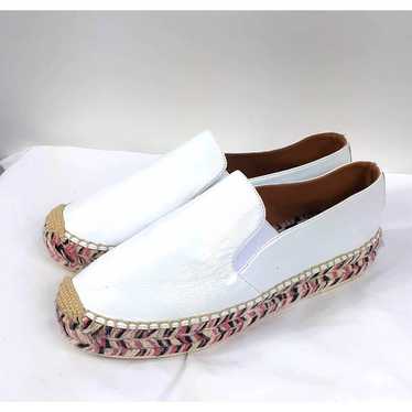 Aquatalia White Leather Espadrilles