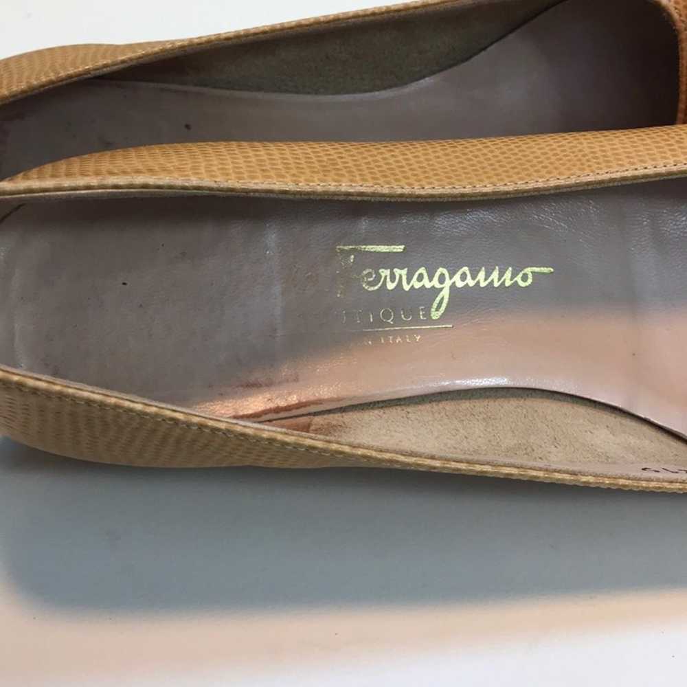 Salvatore Ferragamo Tan/Yellow Vera Shoe - image 11