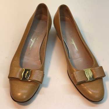 Salvatore Ferragamo Tan/Yellow Vera Shoe - image 1