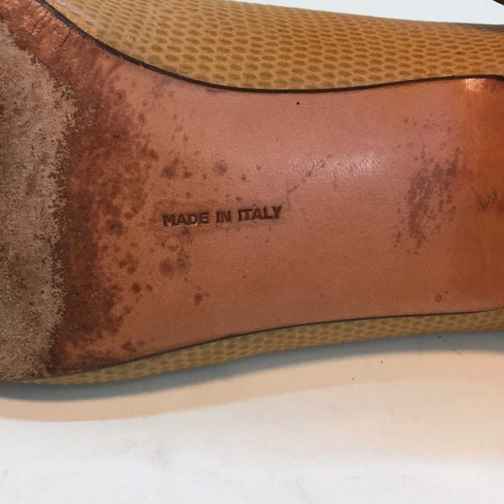 Salvatore Ferragamo Tan/Yellow Vera Shoe - image 8