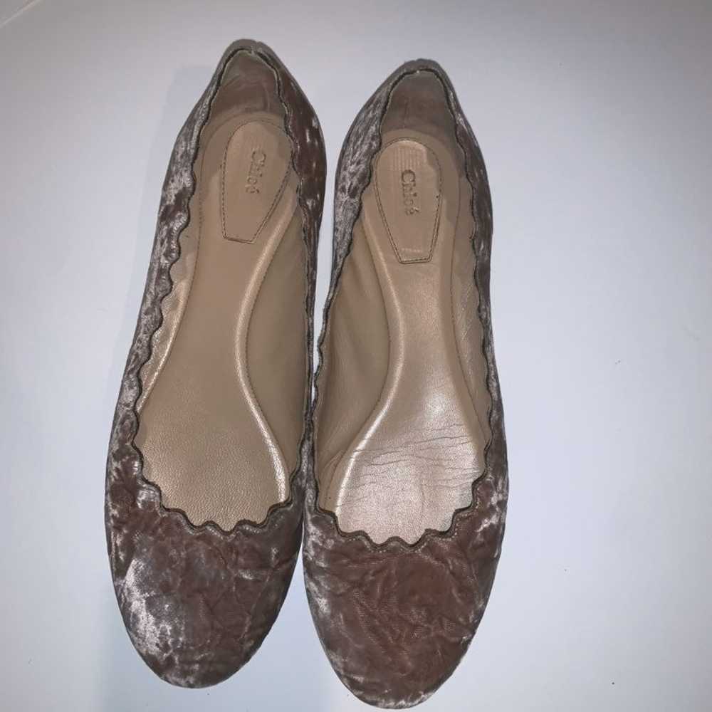 crushed velvet flats