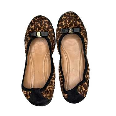 Salvatore Ferragamo My Joy Leopard Print Flats Ca… - image 1