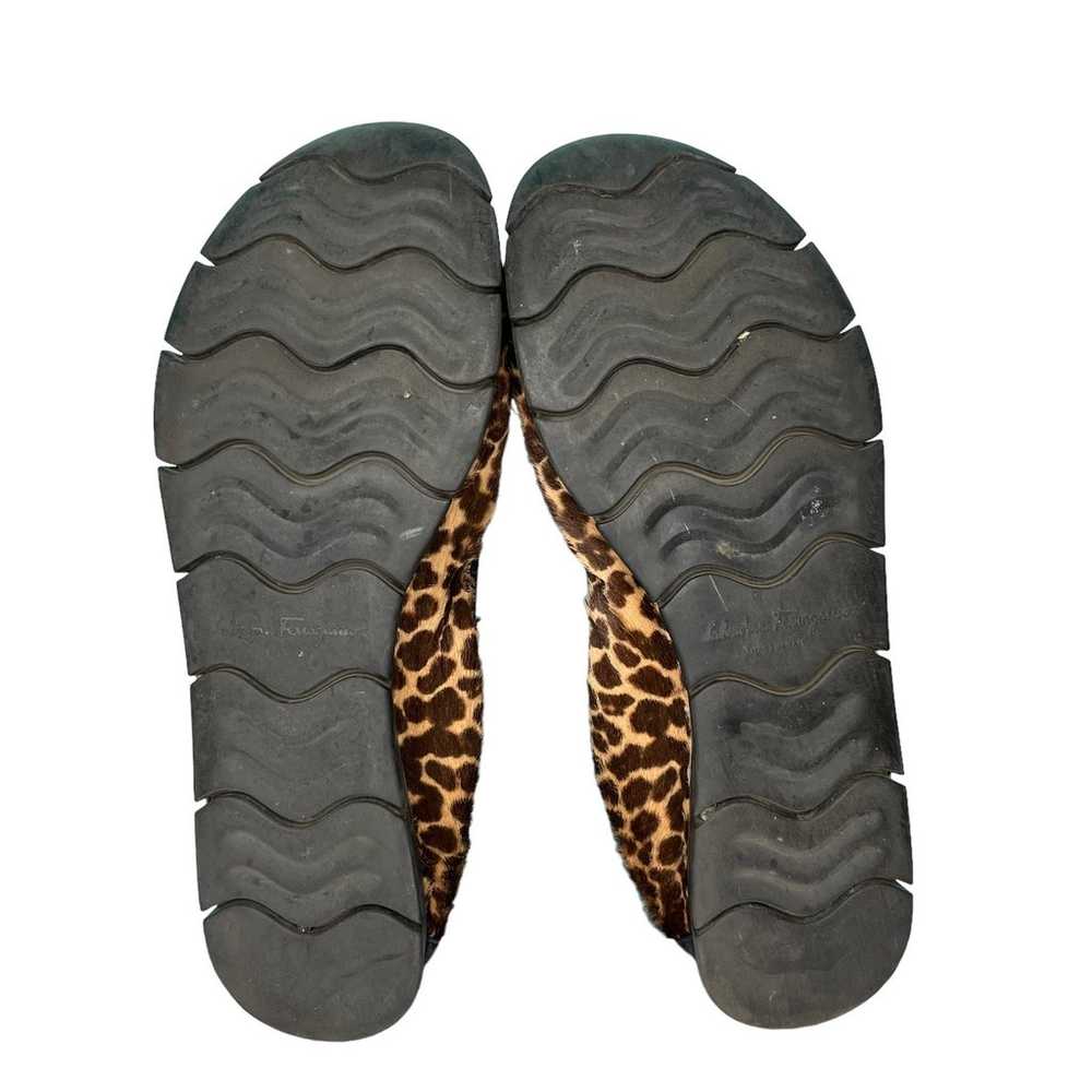 Salvatore Ferragamo My Joy Leopard Print Flats Ca… - image 3