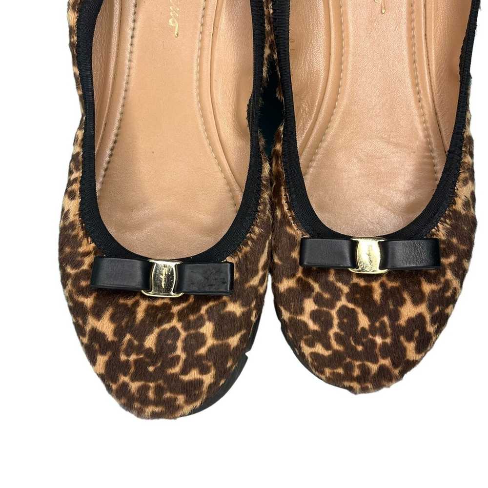 Salvatore Ferragamo My Joy Leopard Print Flats Ca… - image 5