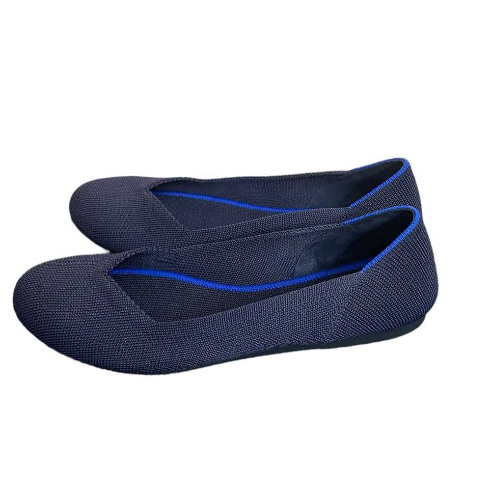 ROTHYS navy blue round toe women flats size W7 1/2 - image 2