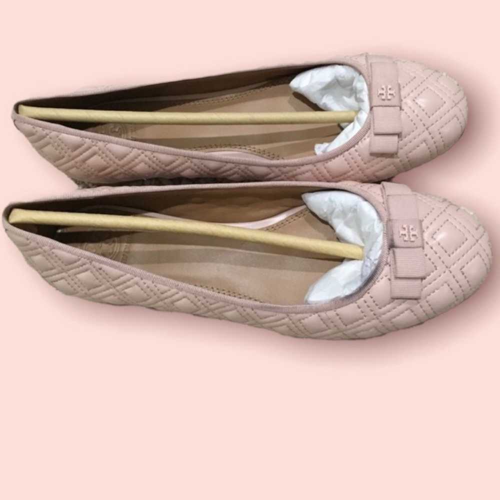 Tory Burch Marion Quilted Flats Shoes (Seashell P… - image 2