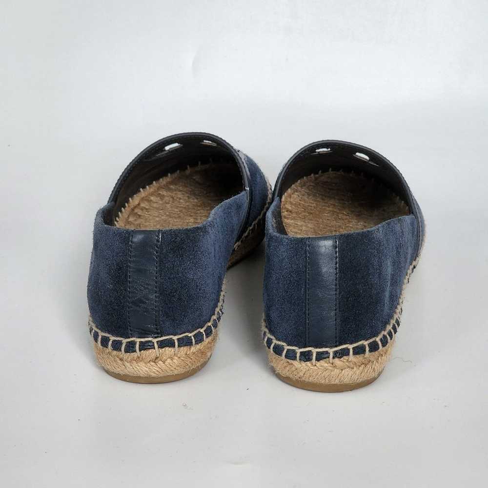 Tory Burch Navy Suede Espadrille Loafers Slip on - image 7